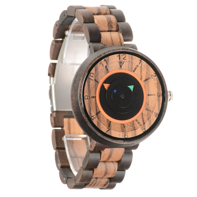 SOPEWOD fashion smart zebra wood ebony watch