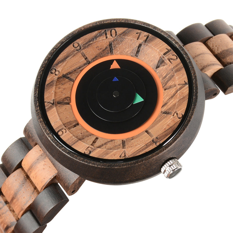 SOPEWOD fashion smart zebra wood ebony watch