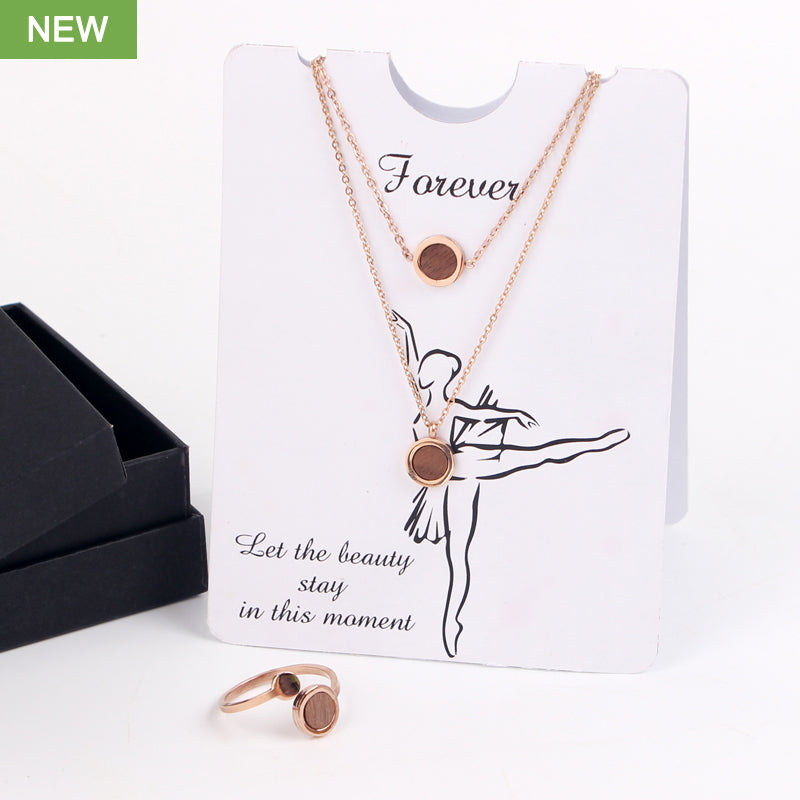 SOPEWOD Fashionista's Dream Jewelry Set with Statement Necklace, Stylish Bracelet, and Trendy Ring