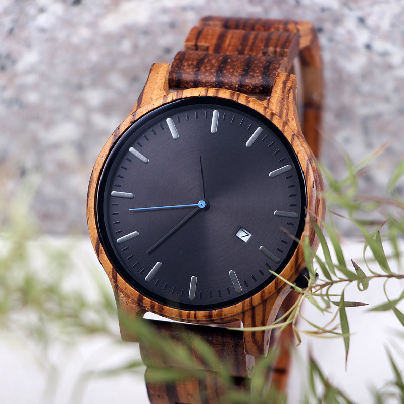 SOPEWOD Wood Watch for Men,Mens Wooden Watch, Handmade Lightweight Minimalist Wooden Watches Men,Natural Handmade