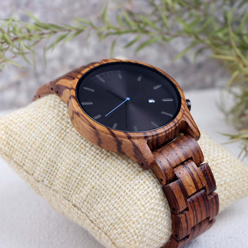 SOPEWOD Wood Watch for Men,Mens Wooden Watch, Handmade Lightweight Minimalist Wooden Watches Men,Natural Handmade