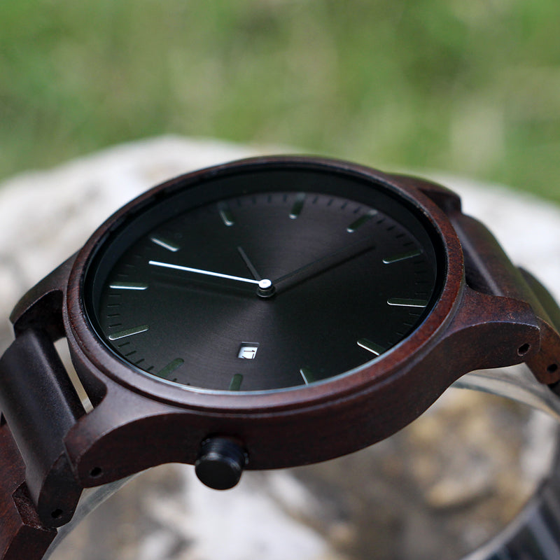 SOPEWOD quality luxury factory watch wholesale waterproof watches with Japan movement handcrafted mens black wooden watch