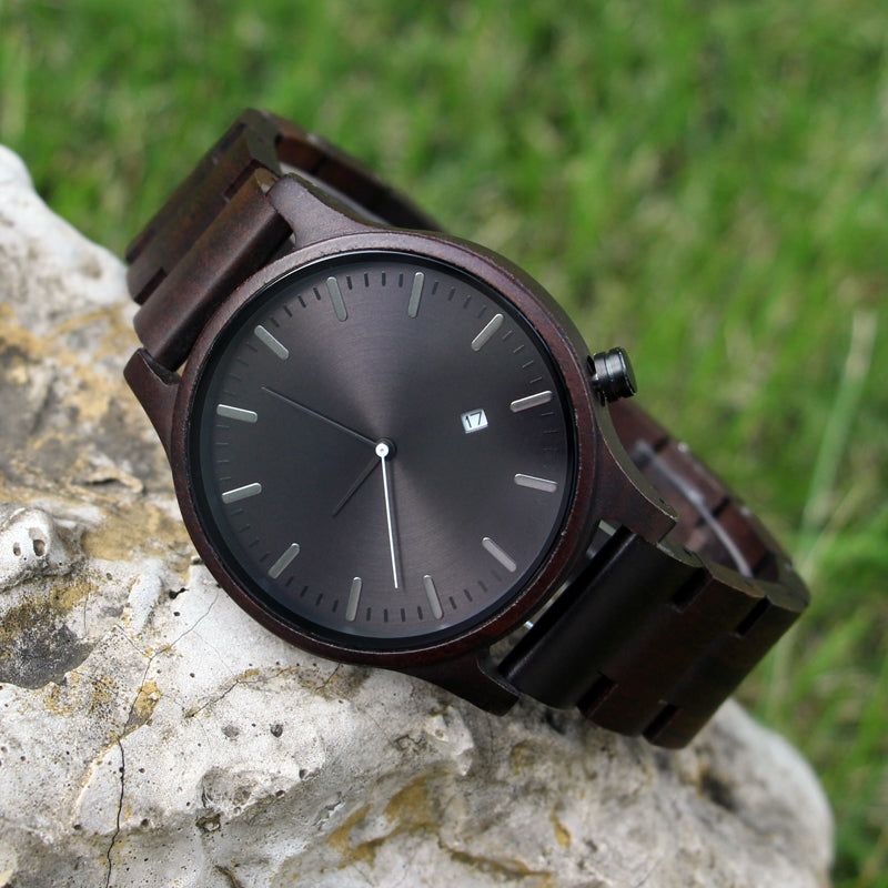 SOPEWOD quality luxury factory watch wholesale waterproof watches with Japan movement handcrafted mens black wooden watch