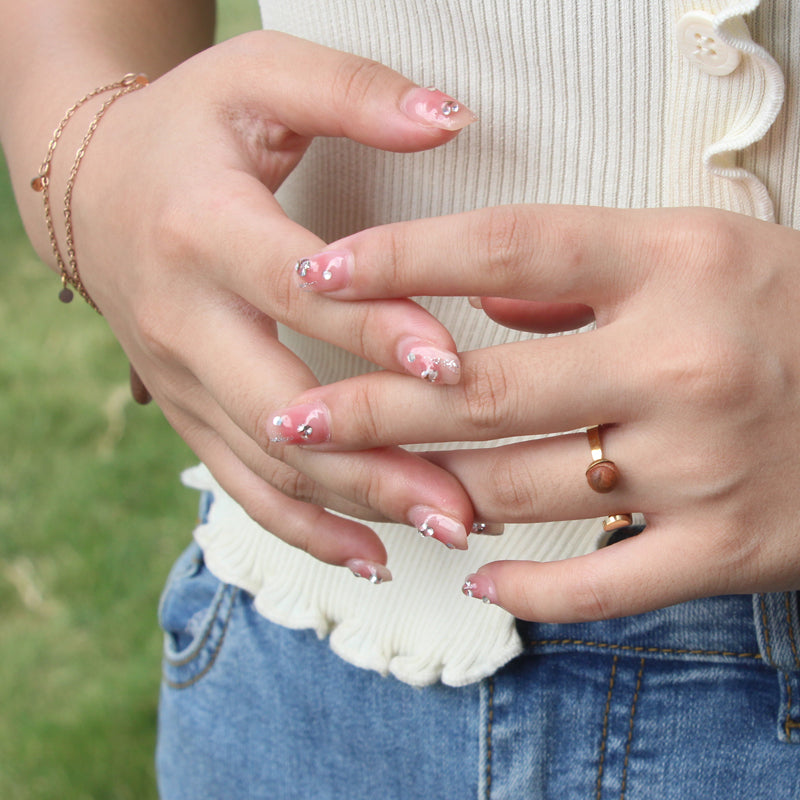 SOPEWOD fashion custom logo walnut pearl ring for ladies stainless steel