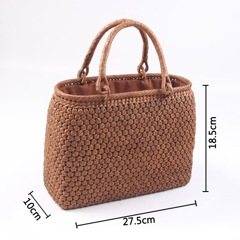 SOPEWOD Mountain Grape Wrapping Basket Wrapping Persimmon Color Dyed Japanese Style Wrapping Decoration Women's Luxury Handbag
