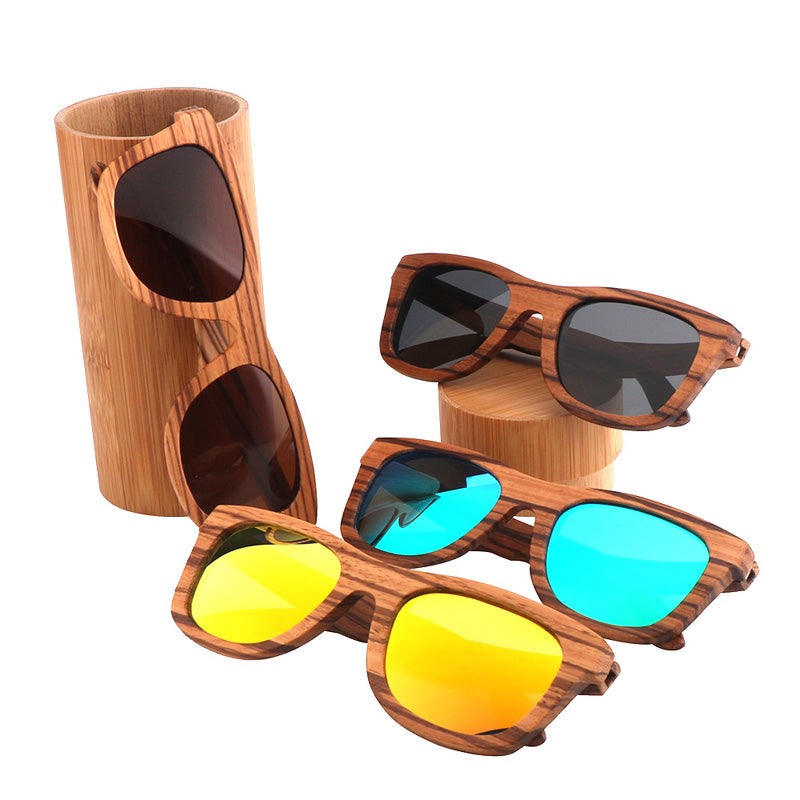 SOPEWOD Wooden Sunglasses for Men and Women – Polarized Lenses with Bamboo Wooden Frame – With Double Layer of UV Blocking Coating