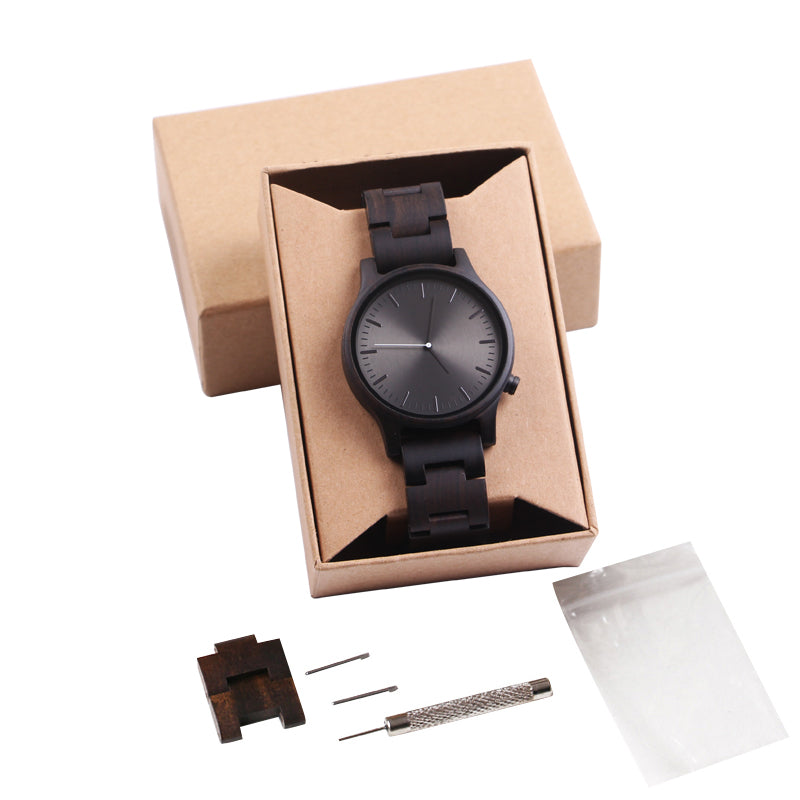 SOPEWOD Engraved Wooden Watch for Boyfriend Fiance Husband Customized Personalized Wood Watches for Men Birthday Anniversary Personalized Watch