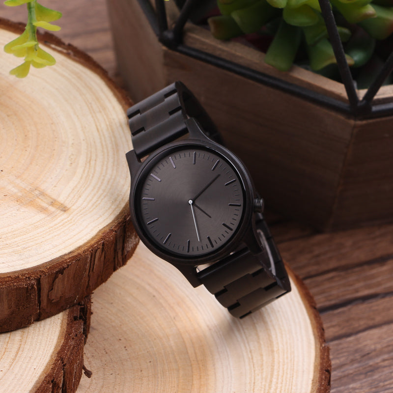 SOPEWOD Engraved Wooden Watch for Boyfriend Fiance Husband Customized Personalized Wood Watches for Men Birthday Anniversary Personalized Watch