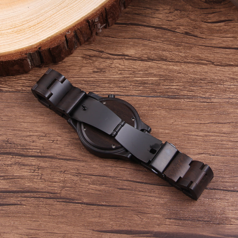 SOPEWOD Engraved Wooden Watch for Boyfriend Fiance Husband Customized Personalized Wood Watches for Men Birthday Anniversary Personalized Watch