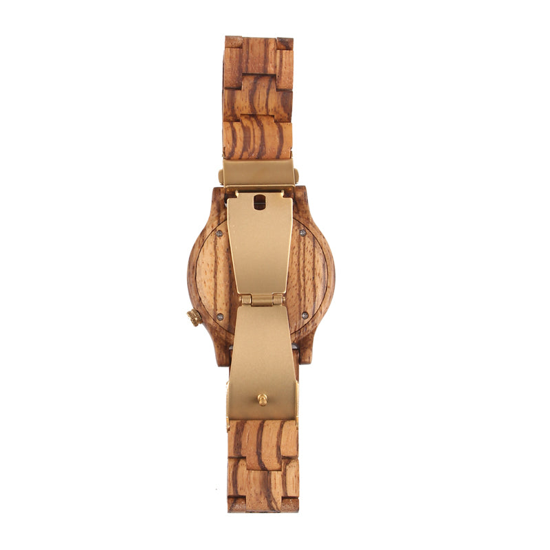 SOPEWOD Men Quartz Wood Watch, Fashion Handmade Wooden Wrist Watches Mens