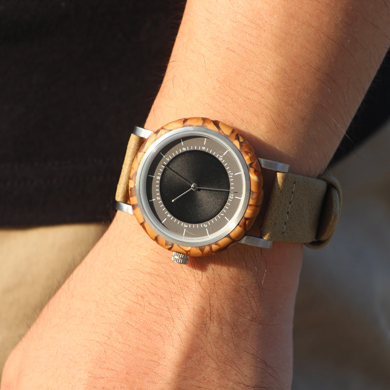 SOPEWOD new trend custom private label sandalwood walnut olive metal wooden watches, leather watch for men