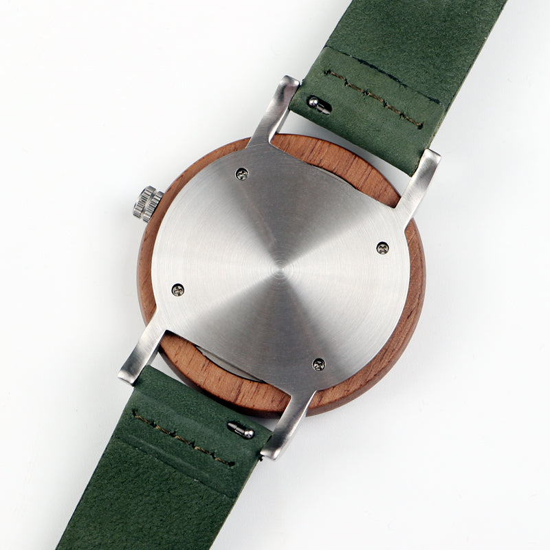 SOPEWOD trend custom private label new material olive metal wooden watches, leather watch for men