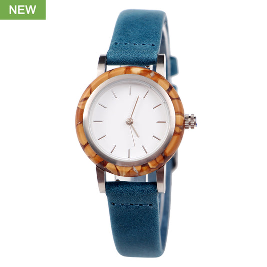SOPEWOD fashion custom logo sandalwood walnut olive metal wooden watch, leather watches for women