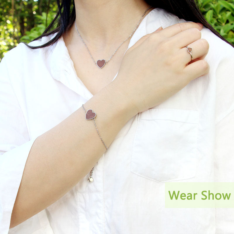 SOPEWOD Fashion Heart Wood Jewelry